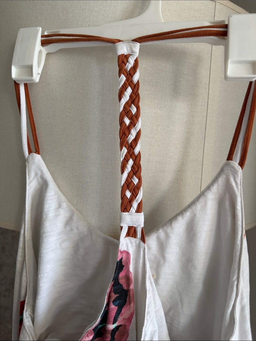 Jazmín Chebar Cotton Maxi Dress Seashell Print Braided Back Resort Beach - Picture 4 of 5